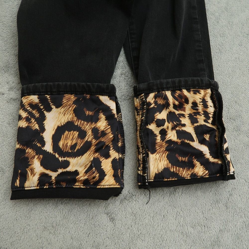 KanCan Jeans Junior's Size 7/27 Black Low-Rise Skinny 29" Inseam Distressed - Picture 2 of 16